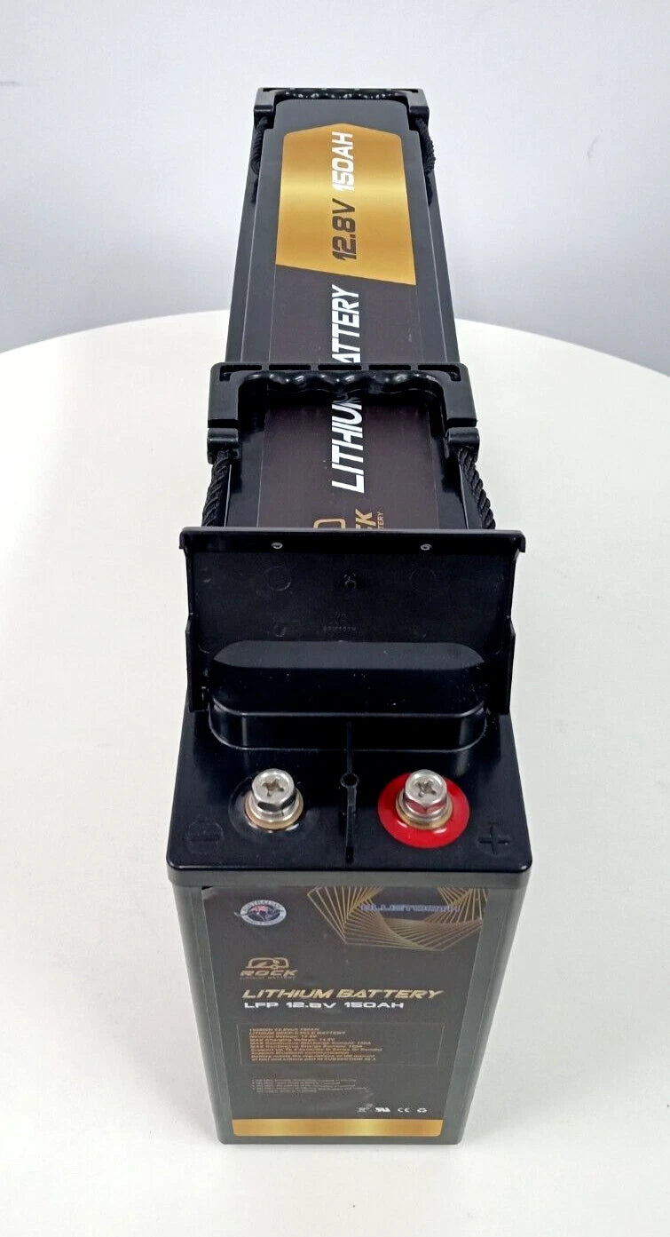 Rock 12V 150Ah Bluetooth Slimline Lithium Ion Battery Rechargeable Deep Cycle
