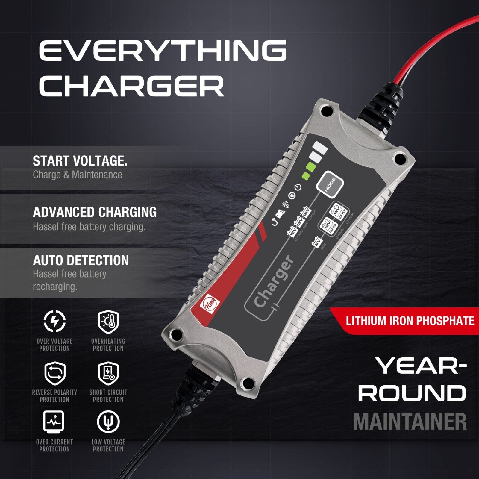 12V 5A LiFePO4 Battery Charger