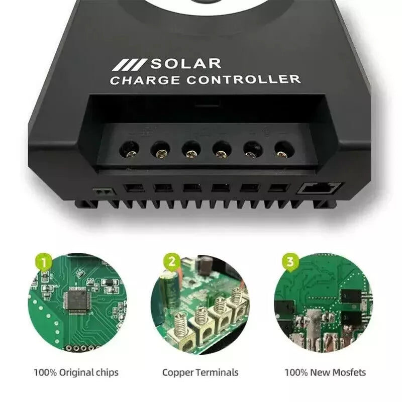 20Amp MPPT Solar Charge Controller 12/24V Battery Regulator Auto USB