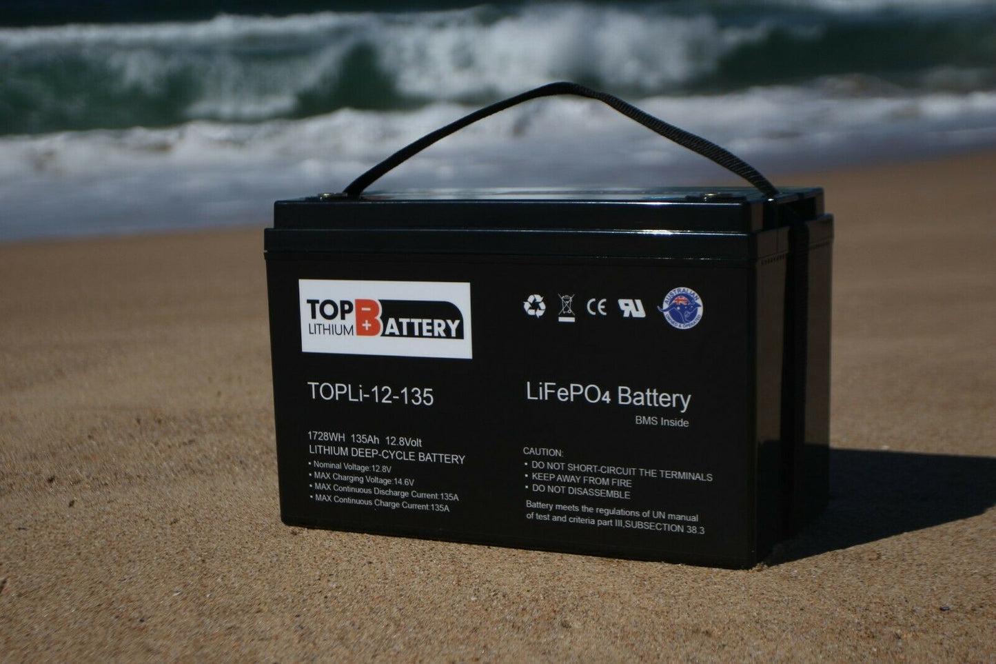 Top Lithium Battery 12V 135Ah Lithium Iron Phosphate Battery LiFePO4 Replace AGM Battery 4WD RV