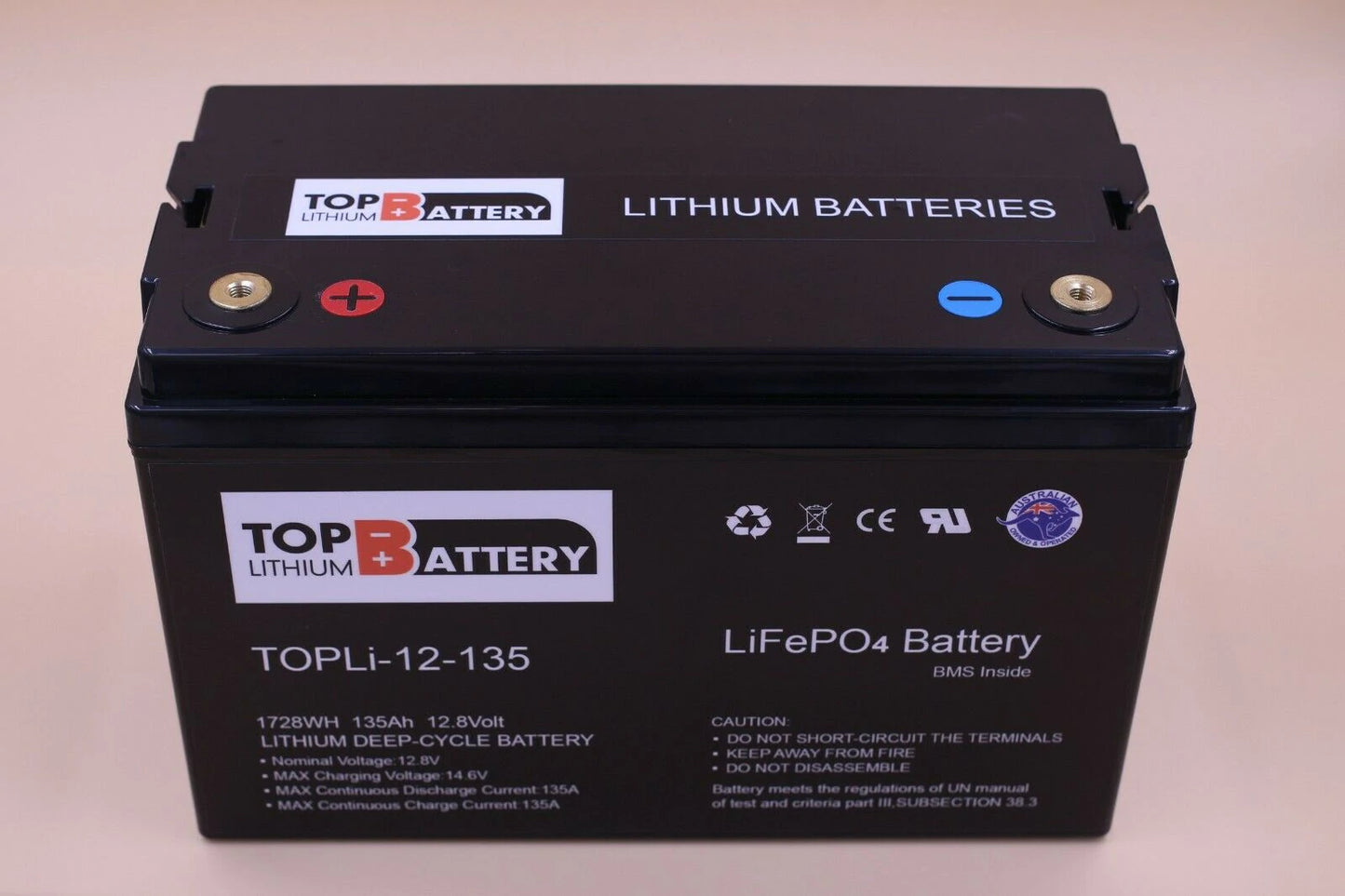 Top Lithium Battery 12V 135Ah Lithium Iron Phosphate Battery LiFePO4 Replace AGM Battery 4WD RV