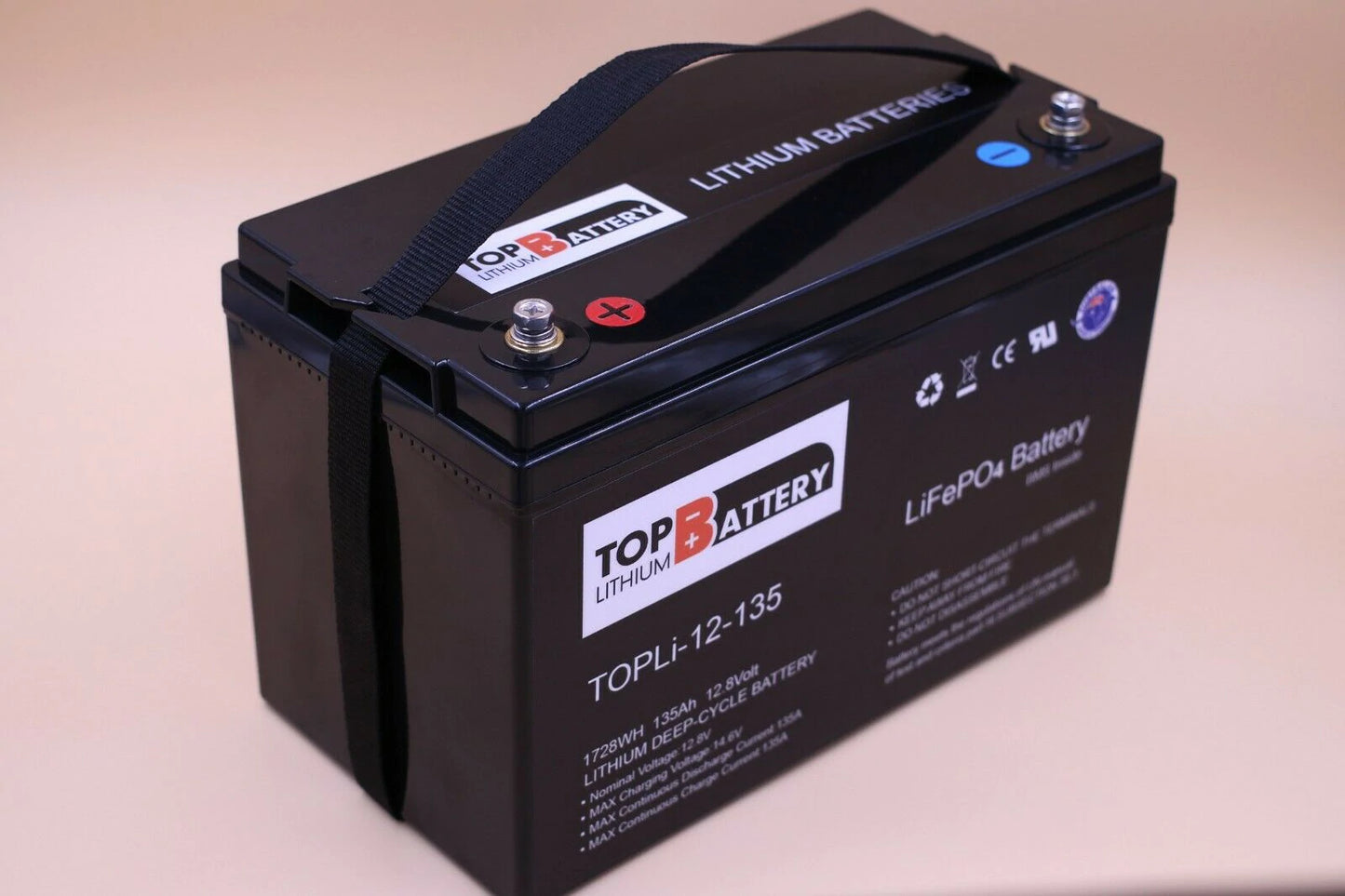 Top Lithium Battery 12V 135Ah Lithium Iron Phosphate Battery LiFePO4 Replace AGM Battery 4WD RV