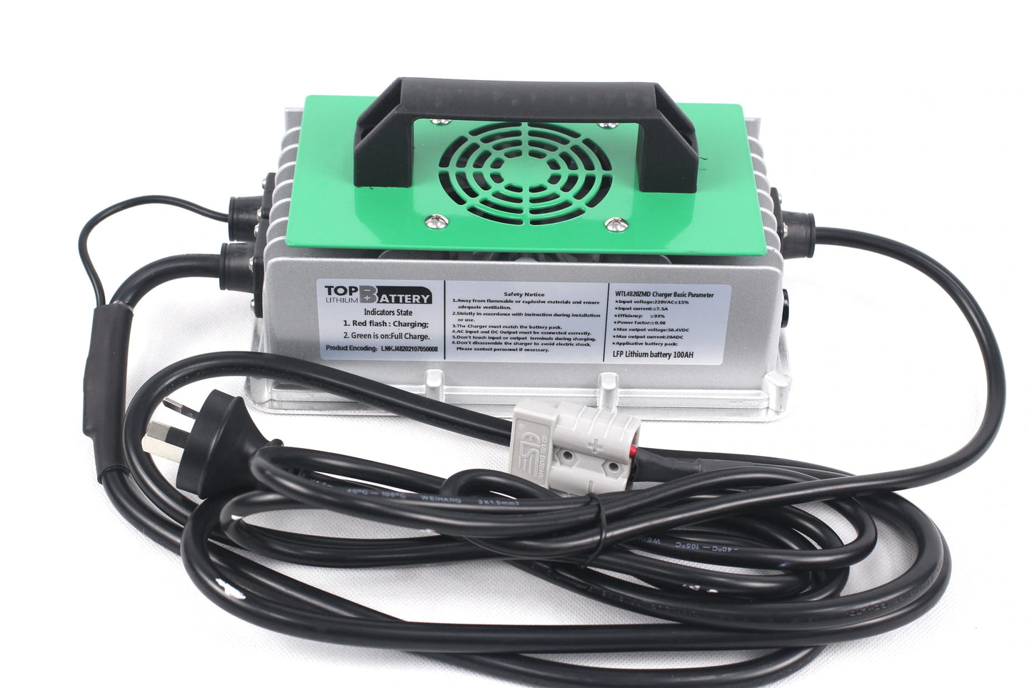 48V20A-Industrial Grade Lithium Battery Charger For Golf Cart LiFePO4 Battery