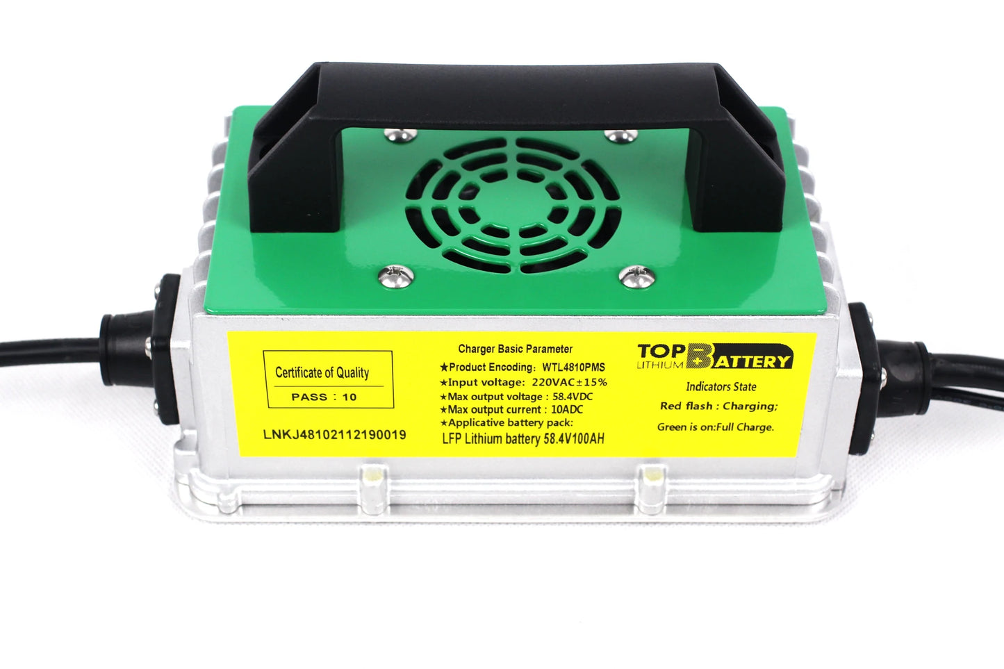 48V10A-Industrial Grade Lithium Battery Charger For Golf Cart LiFePO4 Battery