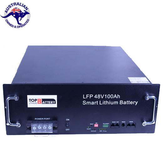Top Lithium Battery 48V 100Ah Lithium Battery 19 Inch Rack on/ off grid Deep Cycle Energy Storage