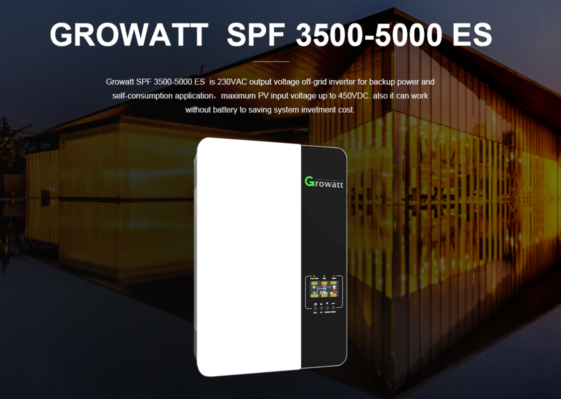 Growatt SPF 3500 ES Off grid solar inverter support 48V battery MPPT+WIFI
