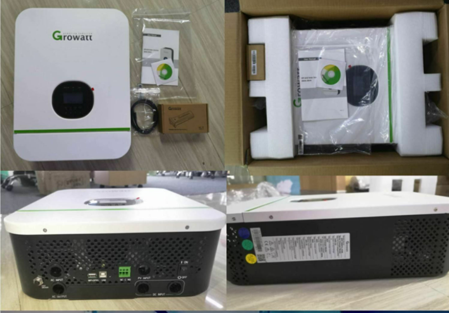 Growatt SPF 3000TL HVM-24 PV Off grid solar inverter support 24V battery MPPT