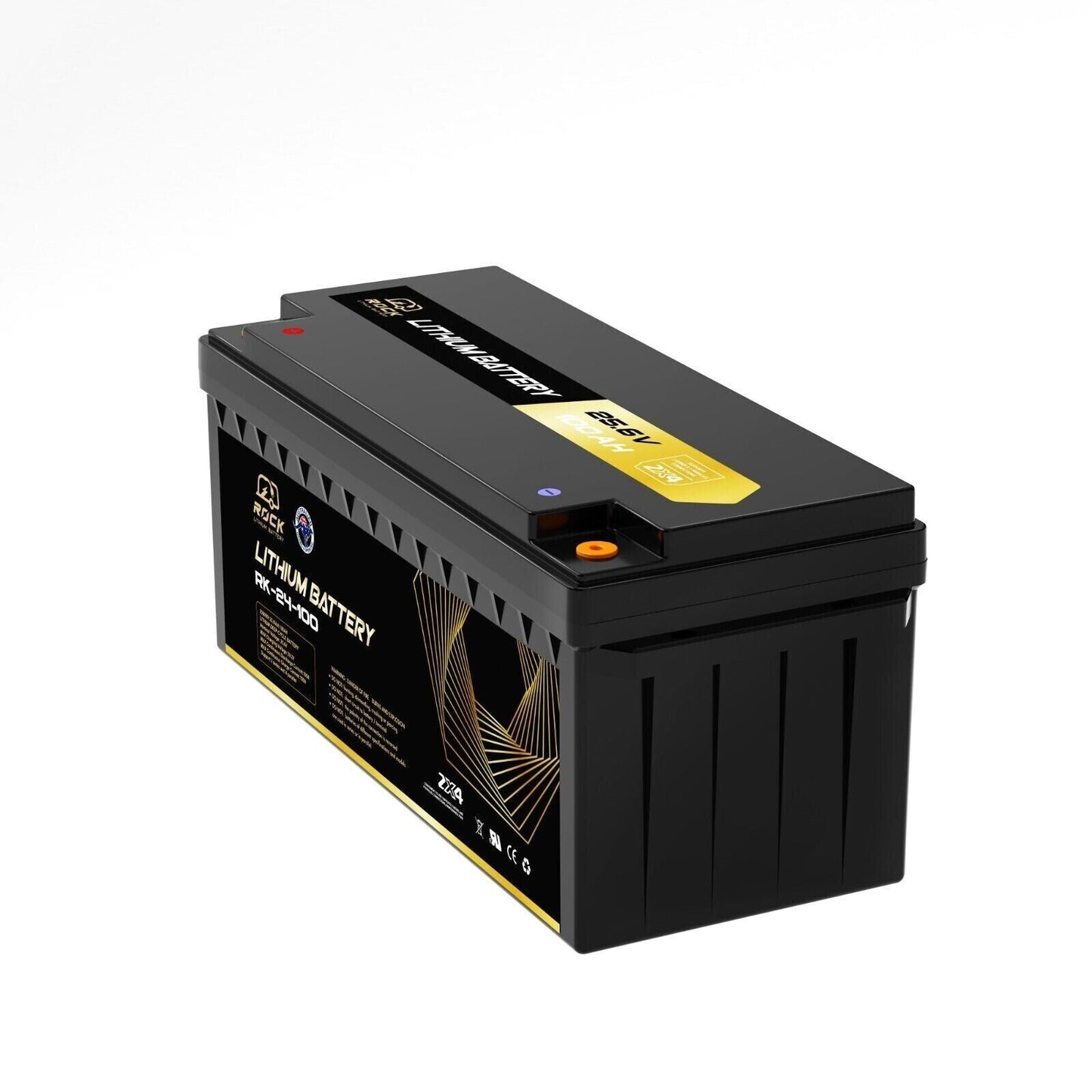 Rock 24V 100Ah LiFePO4 Lithium Iron Battery Deep Cycle rechargeable Caravan RV