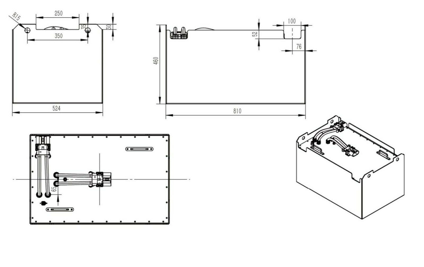 Electric Forklift 48V 300Ah Lithium Battery