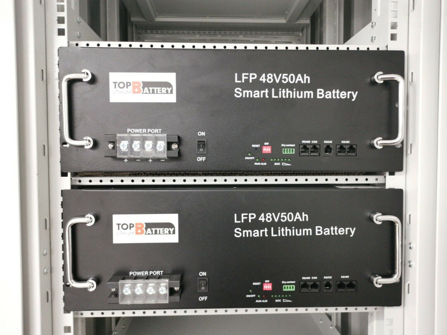 Top Lithium Battery 48V 50Ah Lithium Battery 19 Inch Rack on/ off grid Deep Cycle Energy Storage