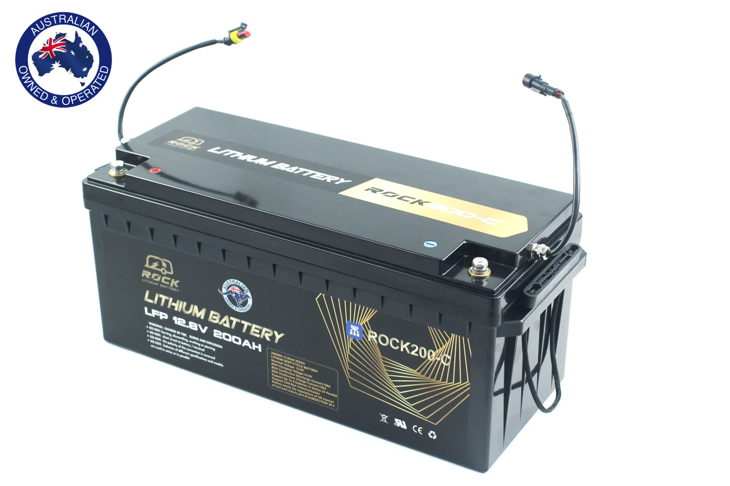 Rock 12V 200Ah Lithium Battery with communication support 6 in series and 6 in parallel