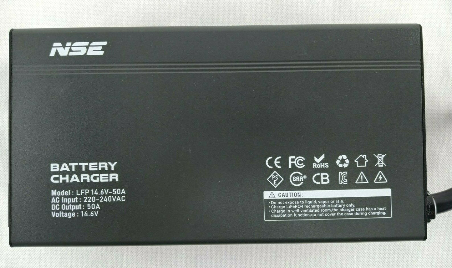 NSE 12V 50A LiFePO4 Lithium Battery Charger AC240V to DC14.6V 50Amps