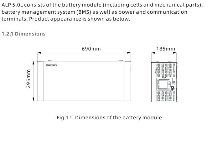 Growatt 48V ALP 5kw LiFePO4 48V Battery for On/OFF GRID System---Only PICKUP