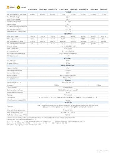 SOLAX SINGLE PHASE X1-BOOST G4 INVERTER 3.0Kw-6.0Kw