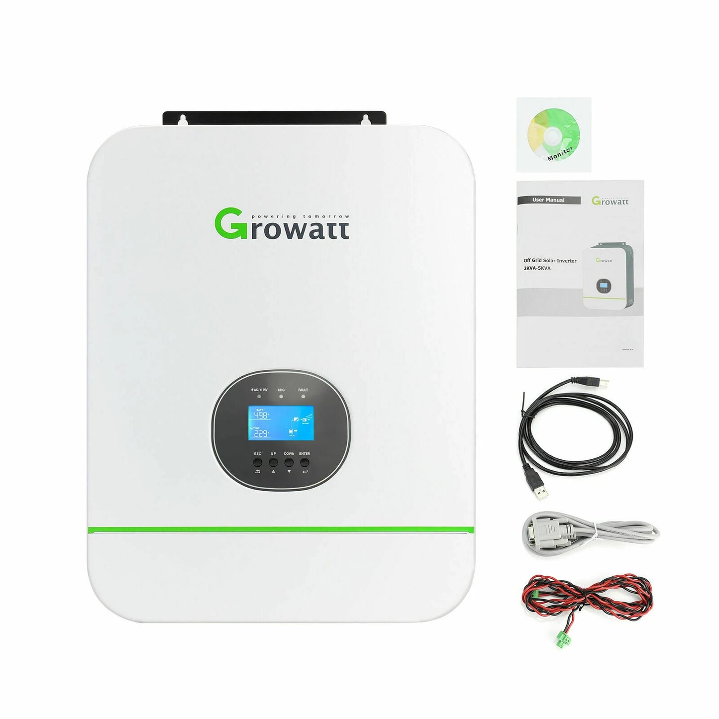 Growatt SPF 5000TL HVM Off-Grid Inverter+Wifi Module support 48V Battery MPPT