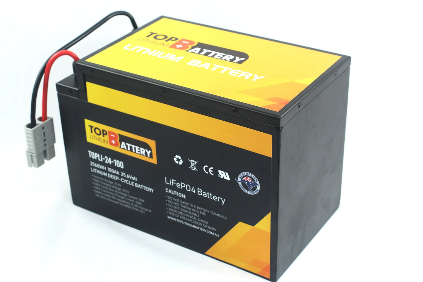 Top Lithium Battery 24V 100Ah Lithium Iron Phosphate Battery Rechargeable Replace AGM GEL