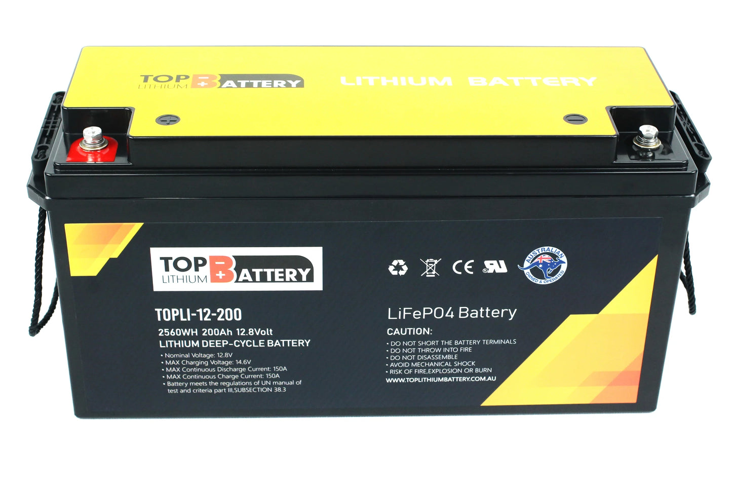 Top Lithium Battery 12V 200Ah Lithium Battery Long Life Cycle Rechargeable RV 4WD Camping
