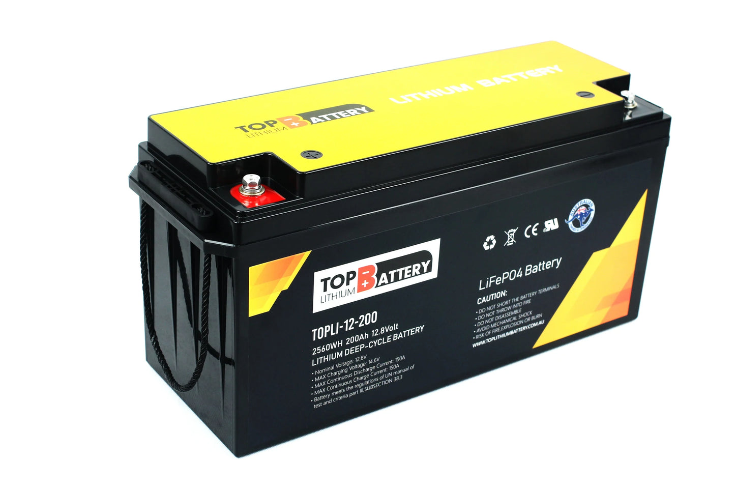 Top Lithium Battery 12V 200Ah Lithium Battery Long Life Cycle Rechargeable RV 4WD Camping