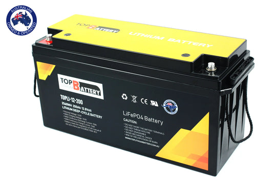 Top Lithium Battery 12V 200Ah Lithium Battery Long Life Cycle Rechargeable RV 4WD Camping