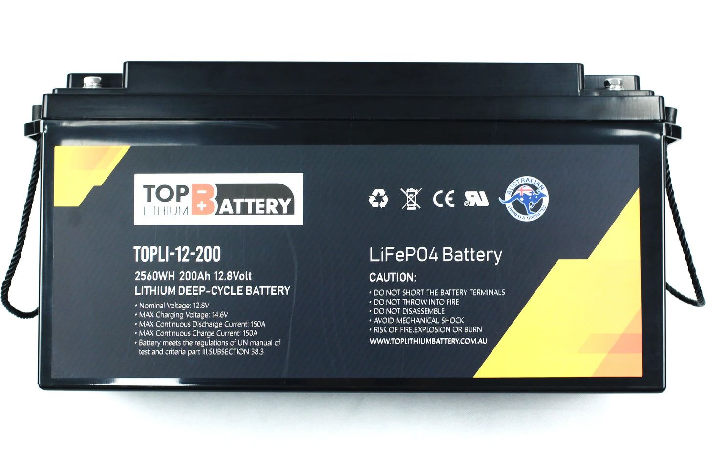Top Lithium Battery 12V 200Ah Lithium Battery Long Life Cycle Rechargeable RV 4WD Camping