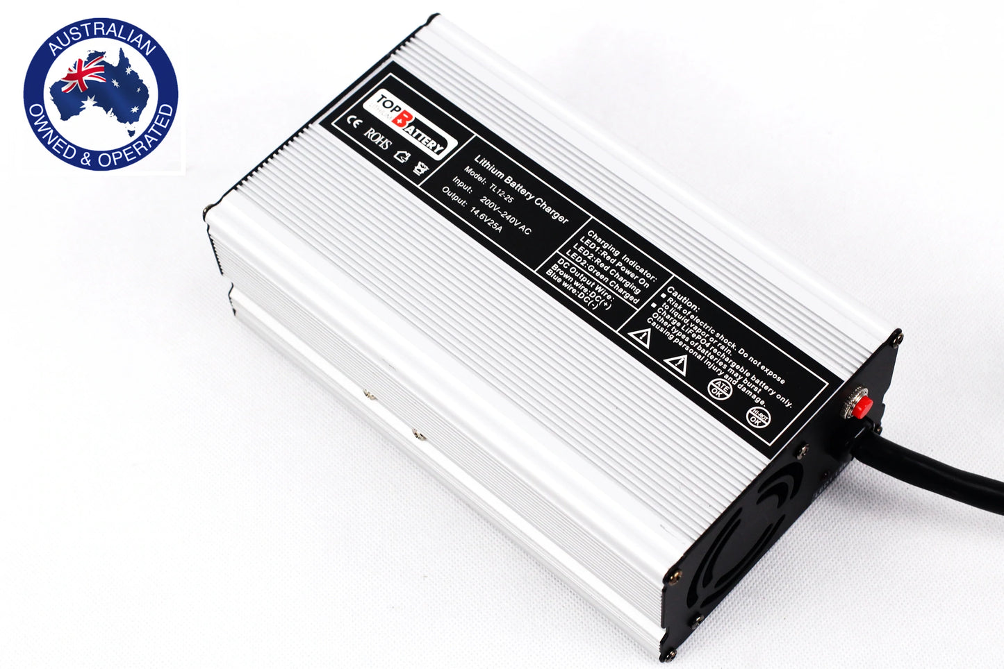 Top Lithium 12V 25Amp Lithium Battery Charger for LiFePO4 Battery