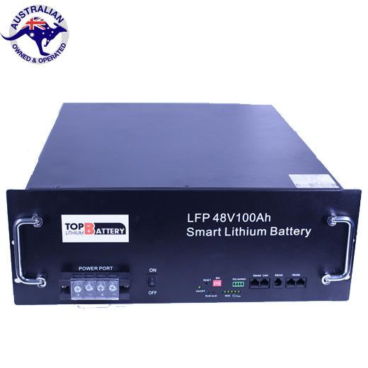 Top Lithium Battery 48V 100Ah Lithium Battery 19 Inch Rack on/ off grid Deep Cycle Energy Storage