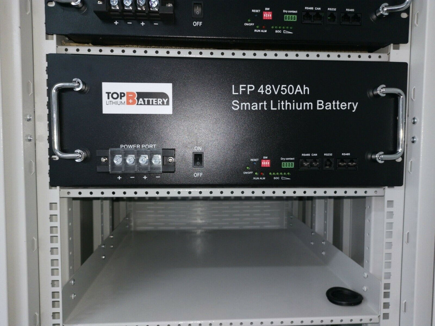 Top Lithium Battery 48V 50Ah Lithium Battery 19 Inch Rack on/ off grid Deep Cycle Energy Storage